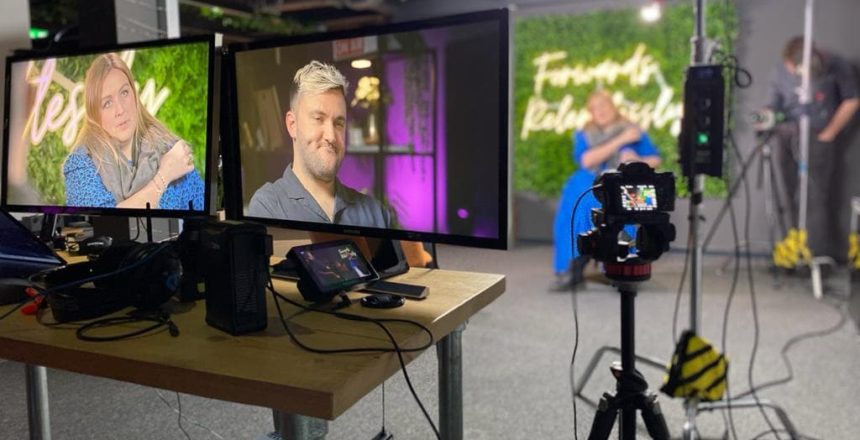 The photos show us working with 'Next Chapter' a marketing agency in Harrogate, producing an in depth interview between them and the Head of Marketing at 'The Ice Co'